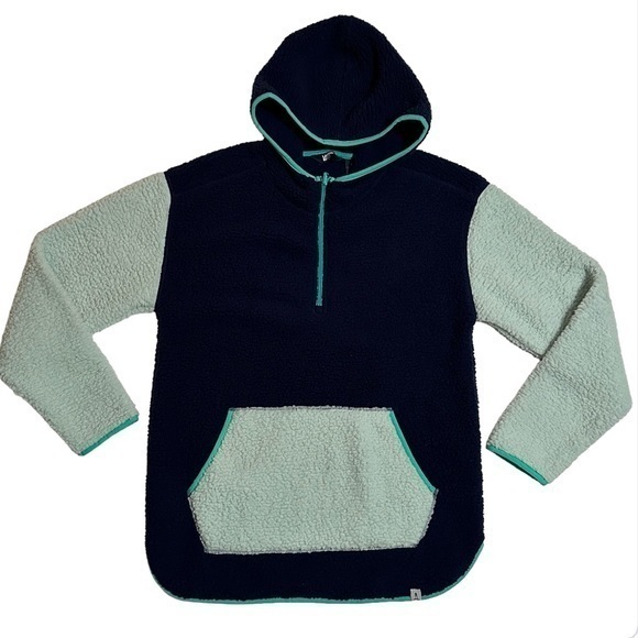 Lands' End Tops - Lands’ End 1/4 Zip Up Sherpa‎ Hoodie Size Small